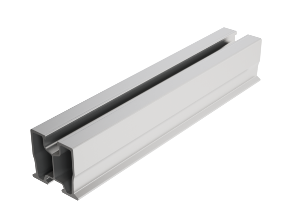 PREFA profile rail for fastening PV modules.