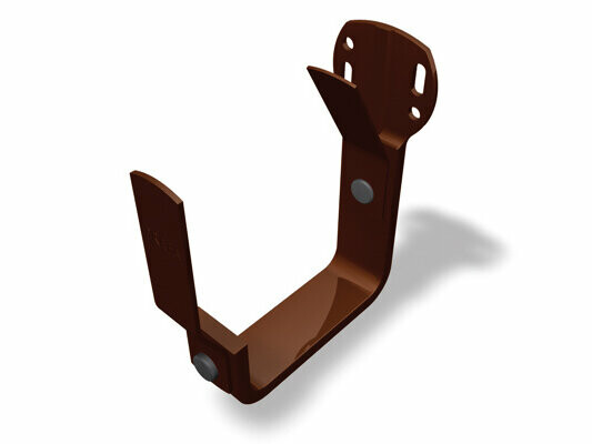 PREFA fascia bracket for box gutter in brown – robust aluminium gutter bracket, suitable for gutter sizes 250 and 333 for secure roof drainage