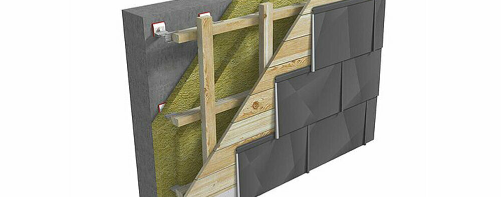 FX.12 façade panelling installed on full boarding