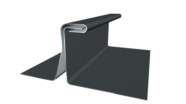 Angled standing seam with PREFALZ in anthracite